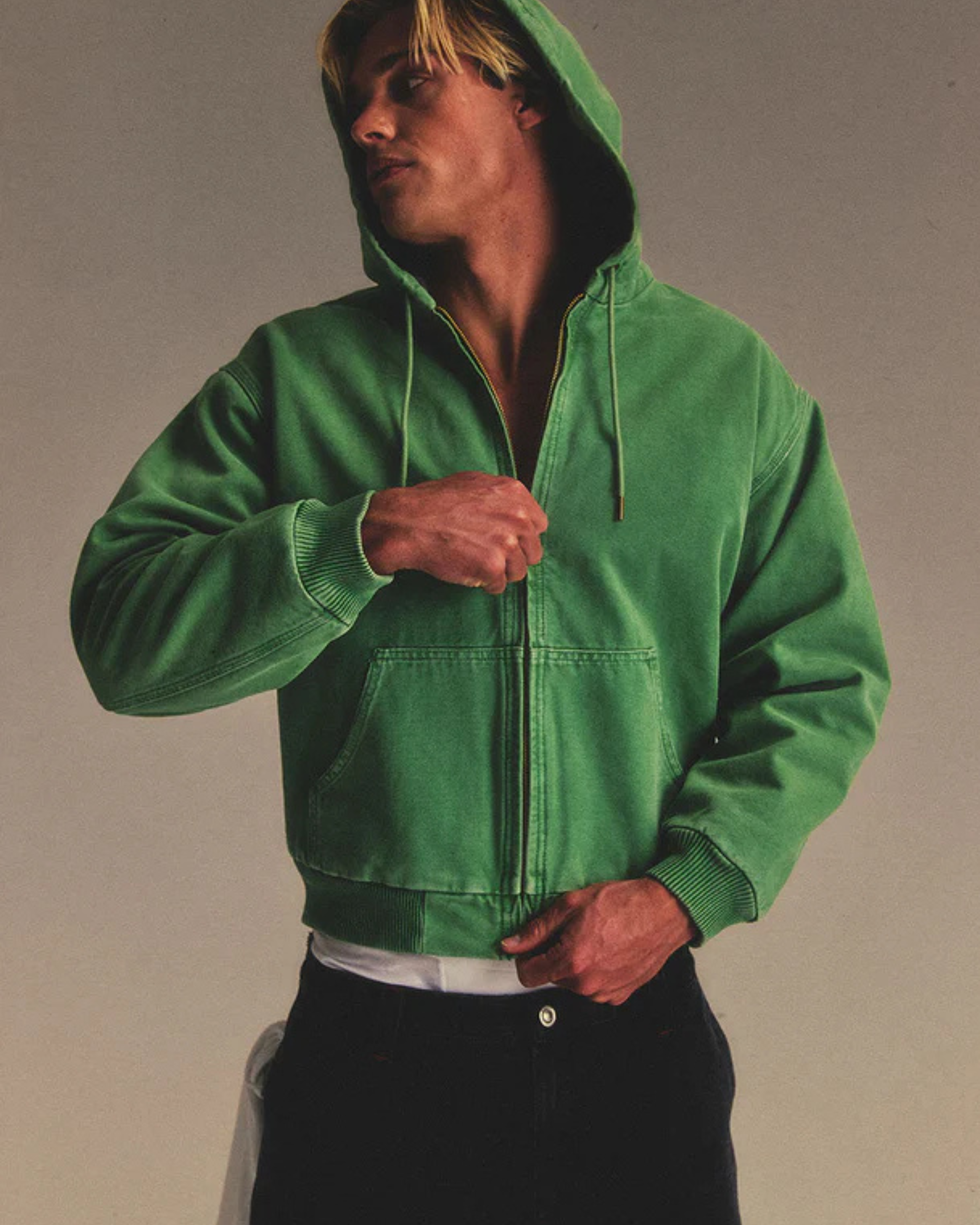Hooded Petrol Jacket